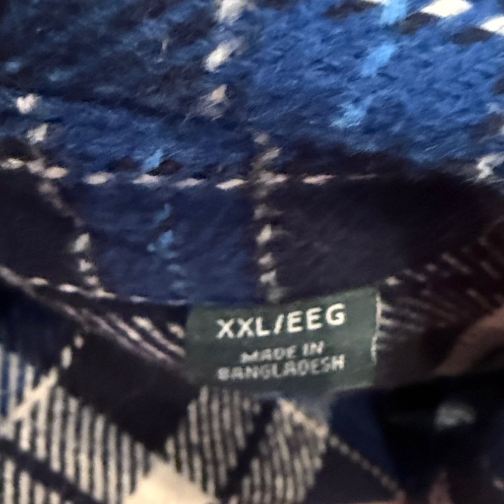 Blue and White Plaid Shirt - Picture 3 of 3